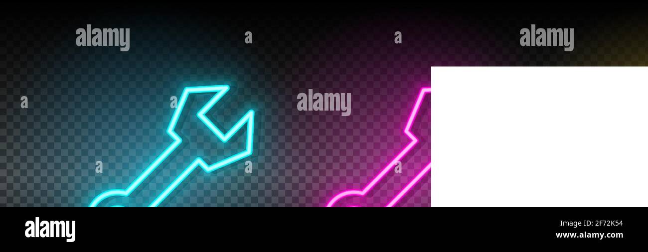 Bill, neon icon set Stock Vector