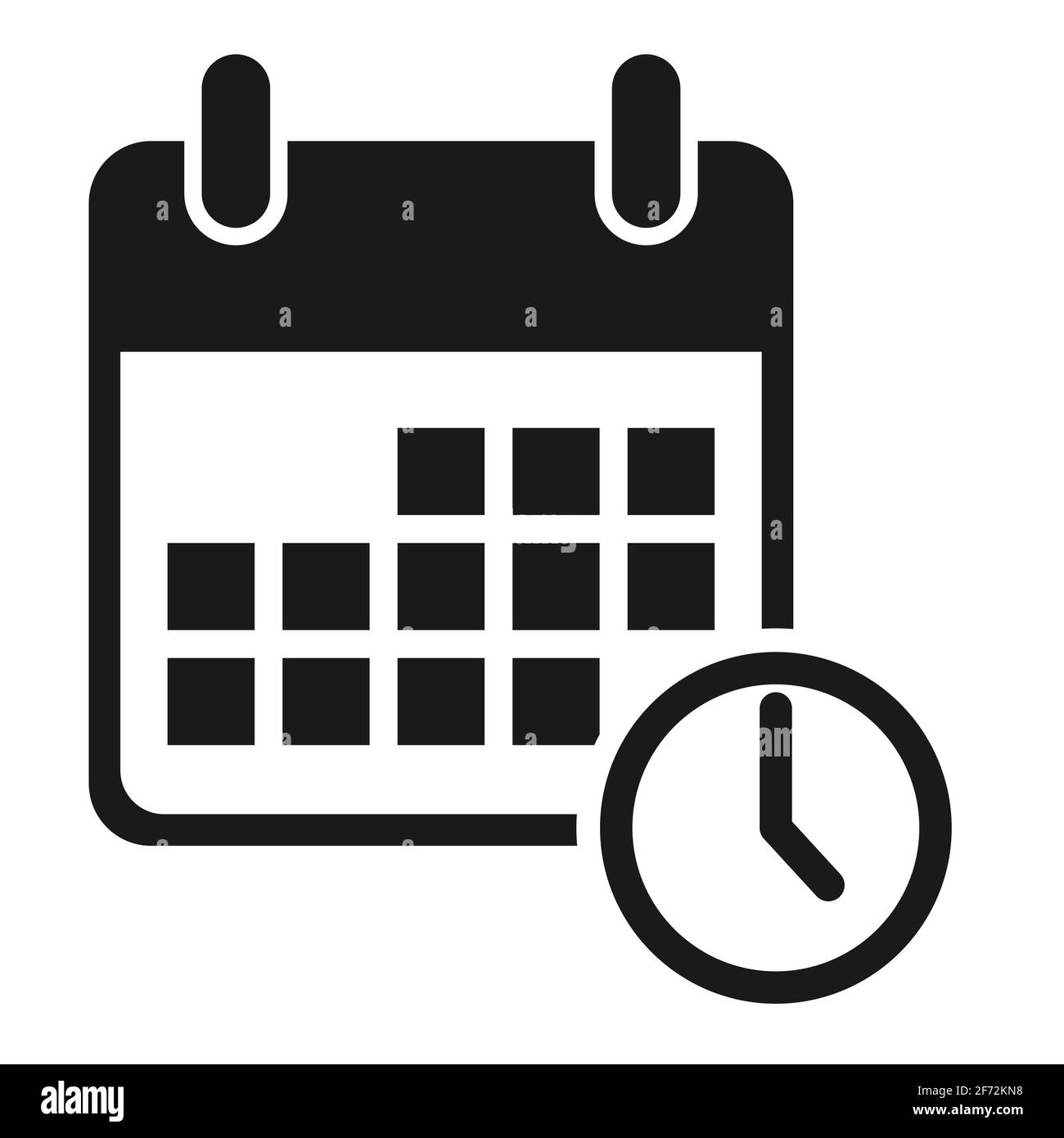 Calendar icon, date event symbol isolated on white background. Vector