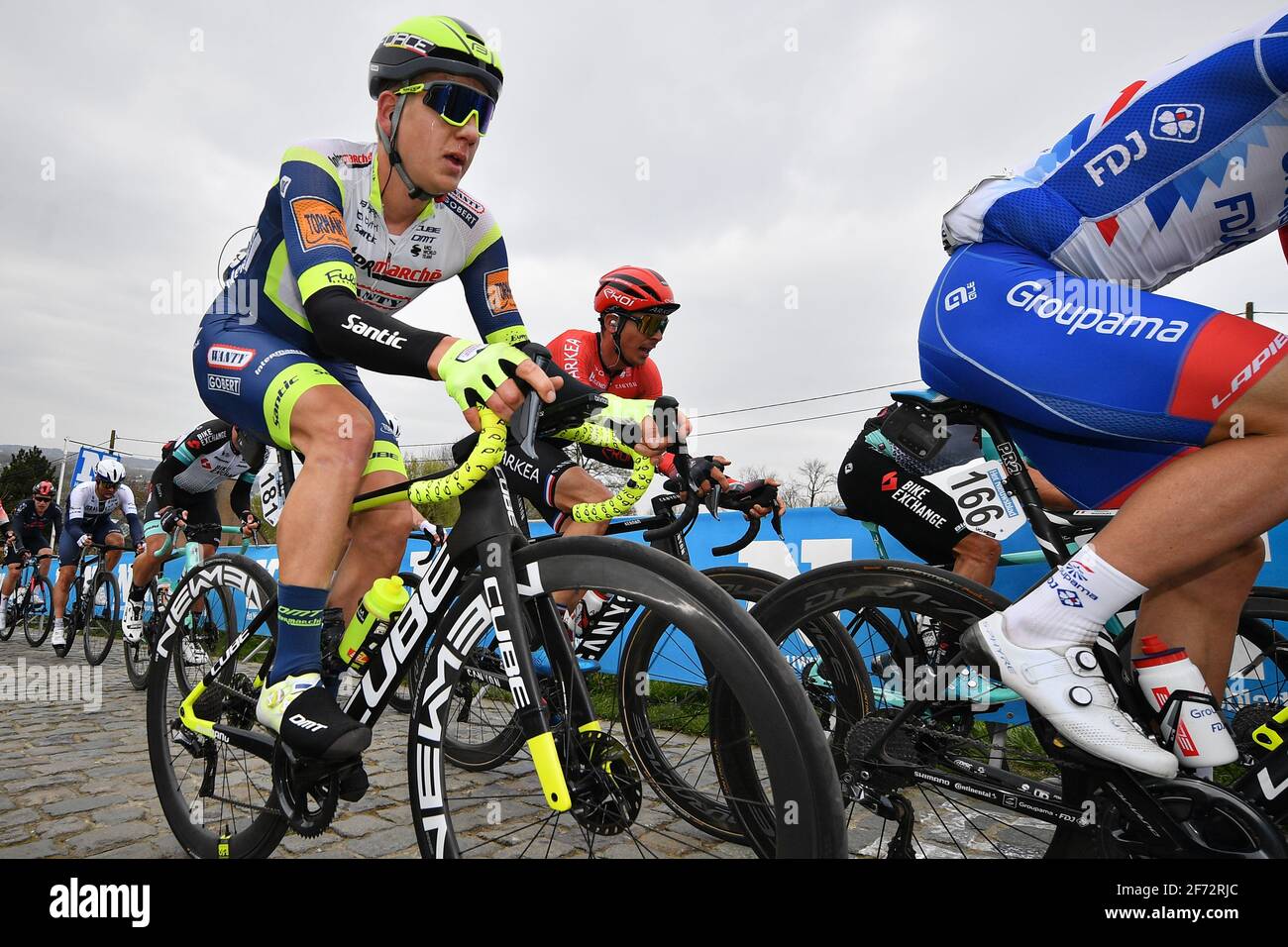 Belgian Aime De Gendt of Intermarche Wanty-Gobert Materiaux pictured at the  Paterberg climb in Kluisbergen, during the 105th edition of the 'Ronde van  Stock Photo - Alamy