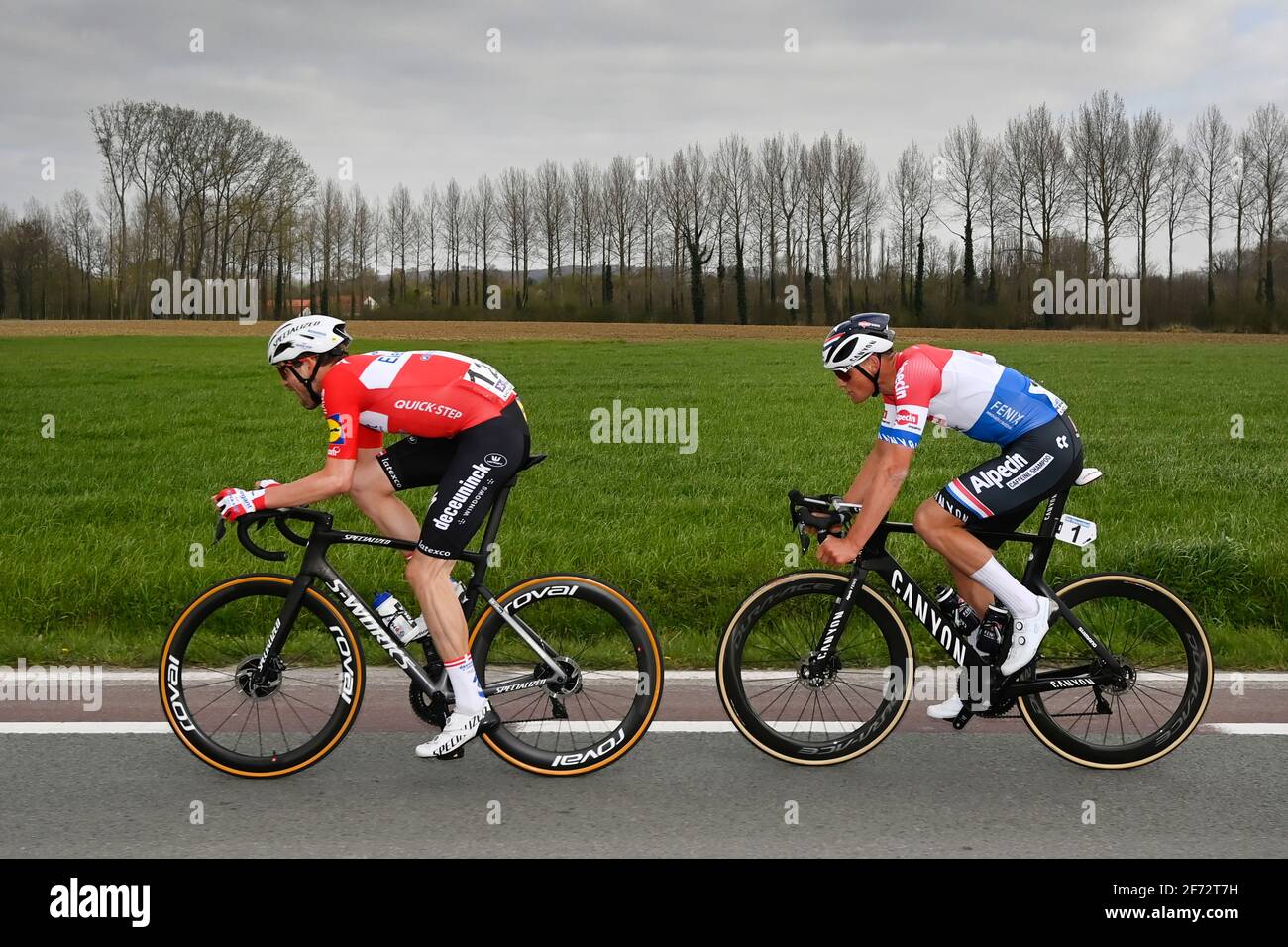 Danish Kasper Asgreen of Deceuninck - Quick-Step and Dutch Mathieu van der  Poel of Alpecin-Fenix pictured in action during the 105th edition of the 'R  Stock Photo - Alamy