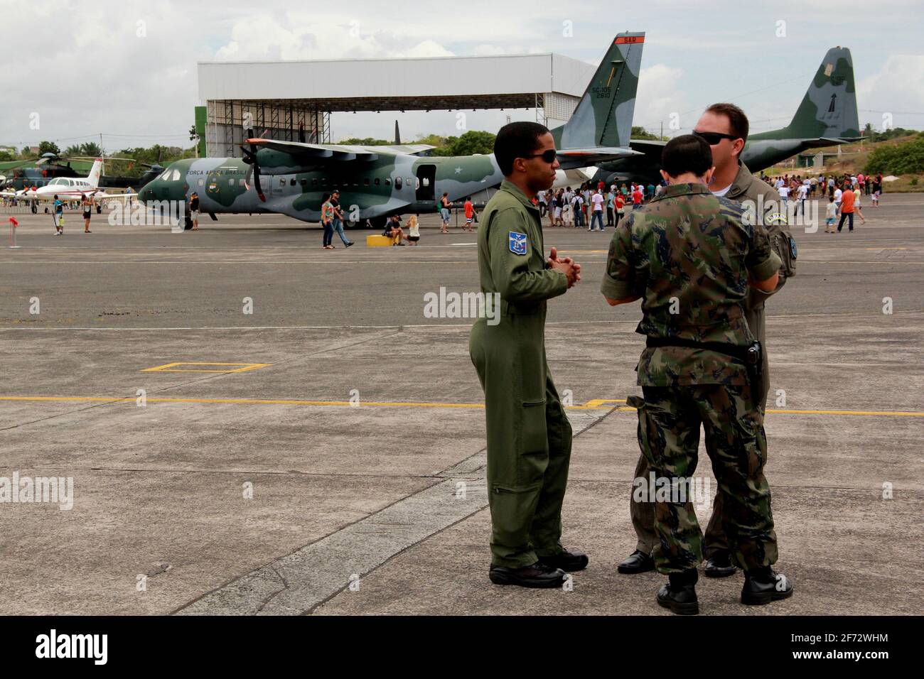 salvador, bahia / brazil - november 10, 2012: Hercules aircraft from Força Aerea Brasileira is seen at the Base Aerea de Salvador. *** Local Caption * Stock Photo