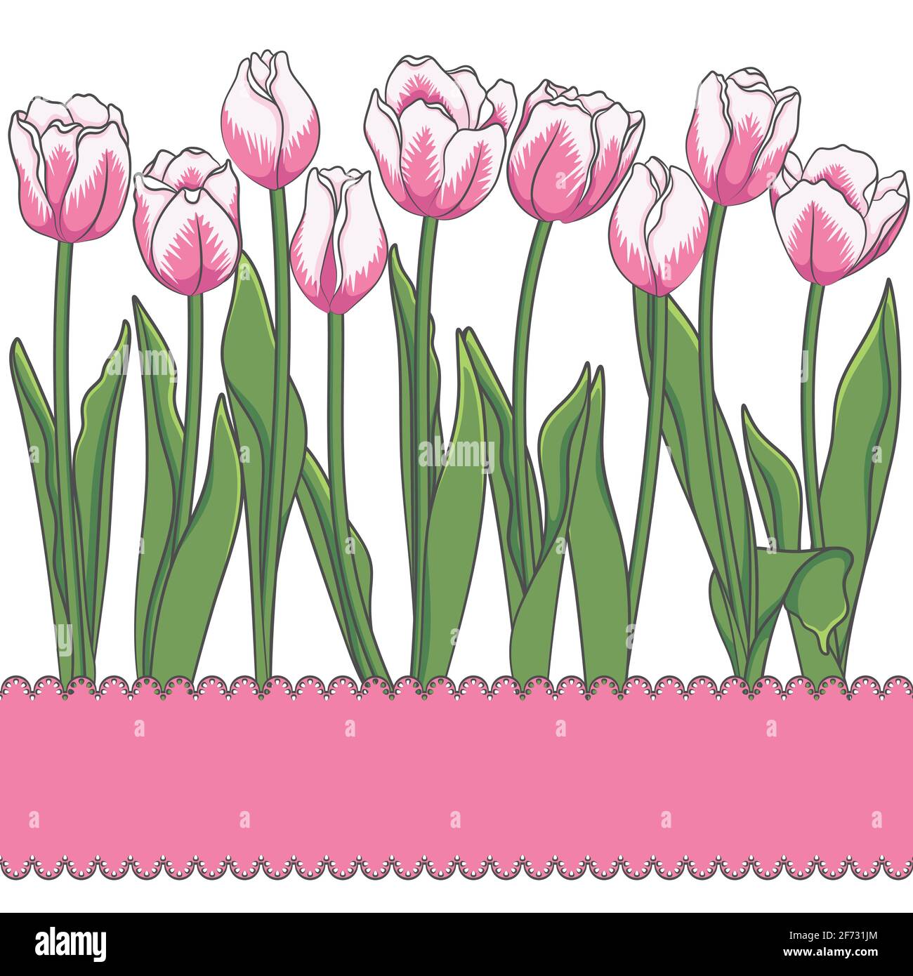 White card bouquet inscription Stock Vector Images - Alamy