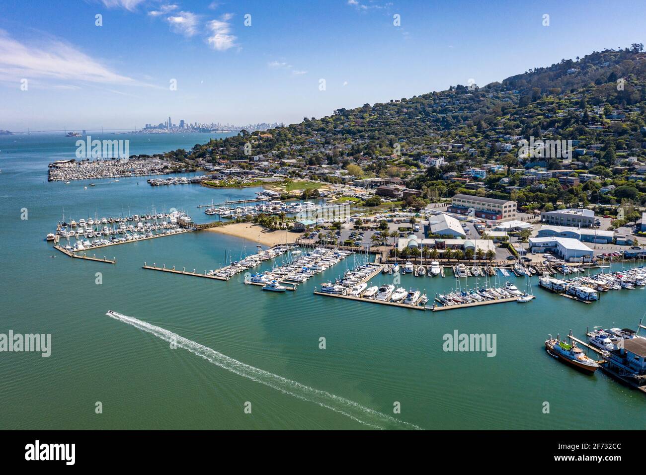Aerial view above sausalito california hires stock photography and