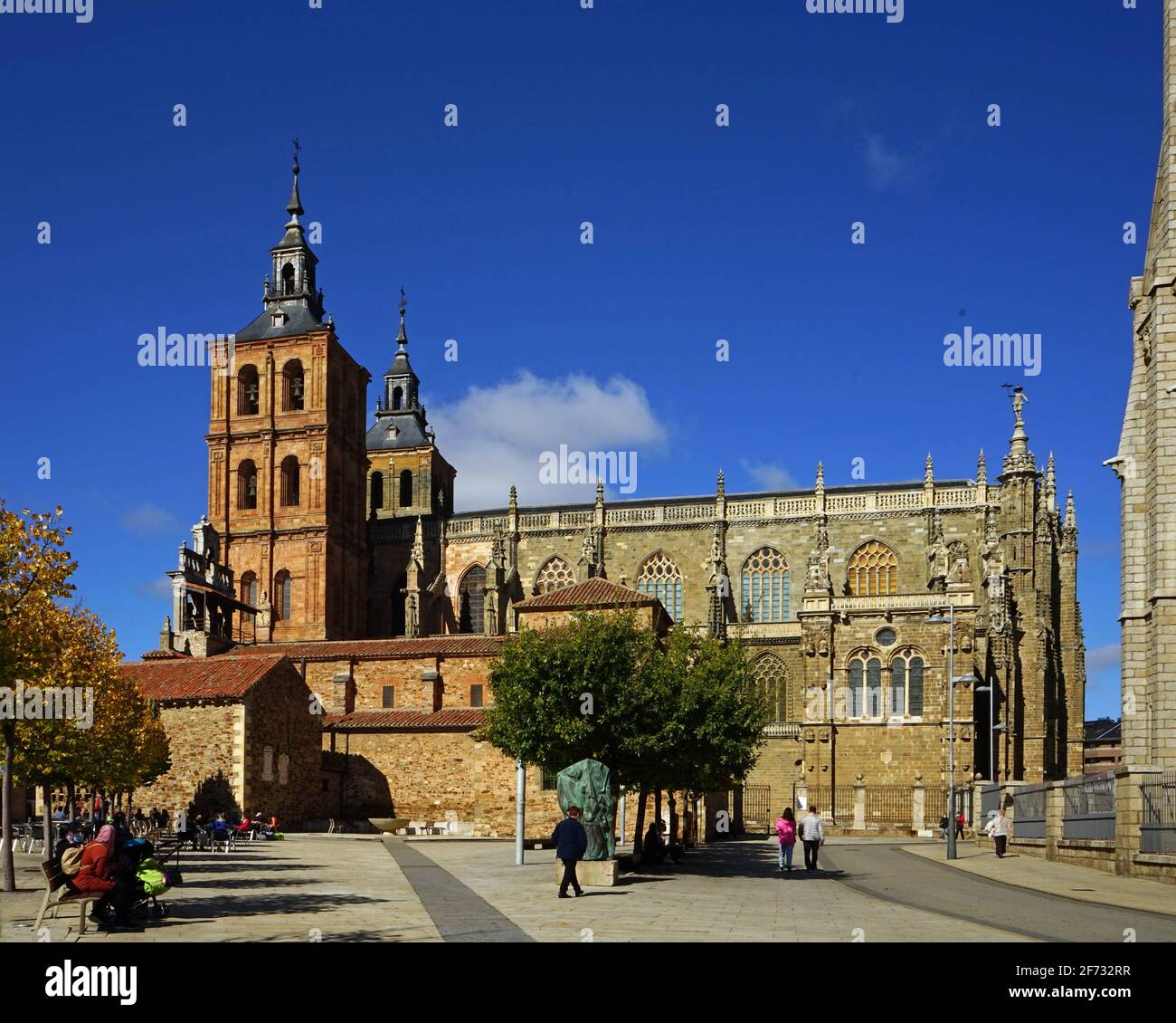 Astorga: Cathedral Santa Maria of the  15th century Stock Photo