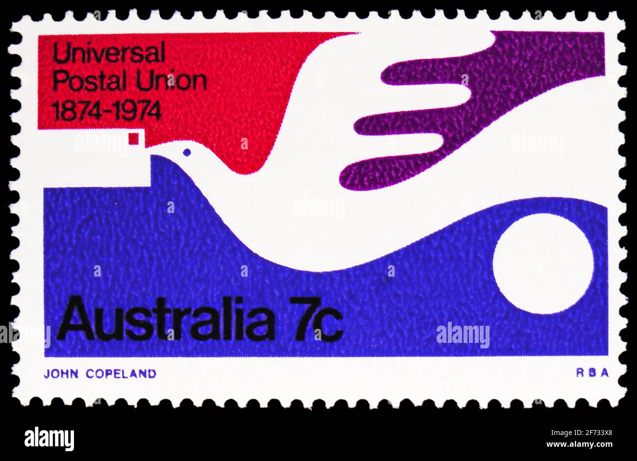 Moscow Russia January 12 2021 Postage Stamp Printed In Australia Shows Pigeon And Letter Centenary Of Universal Postal Union U P U Serie Cir Stock Photo Alamy