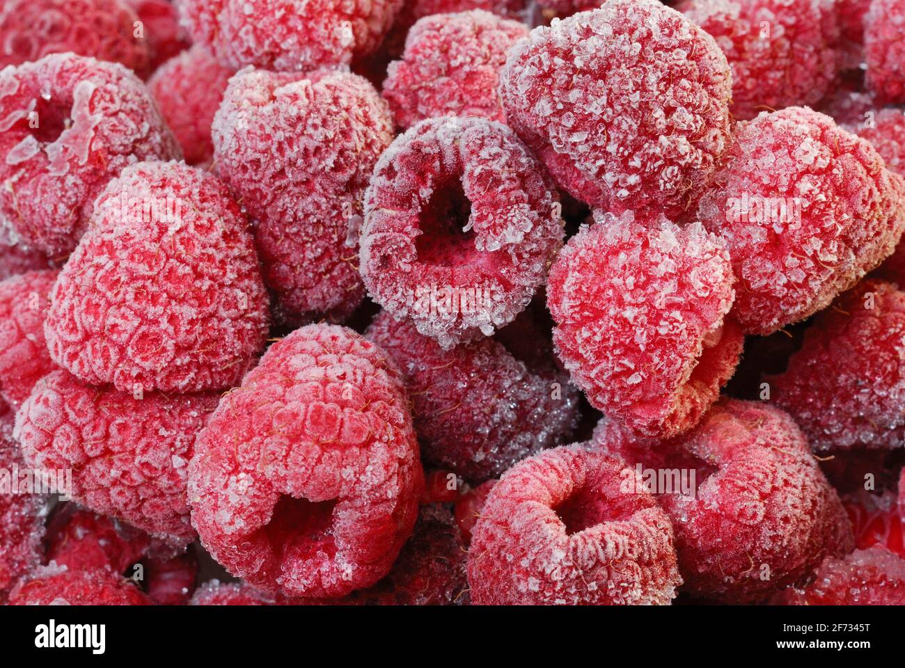 Frozen raspberries raspberry stock photo alamy