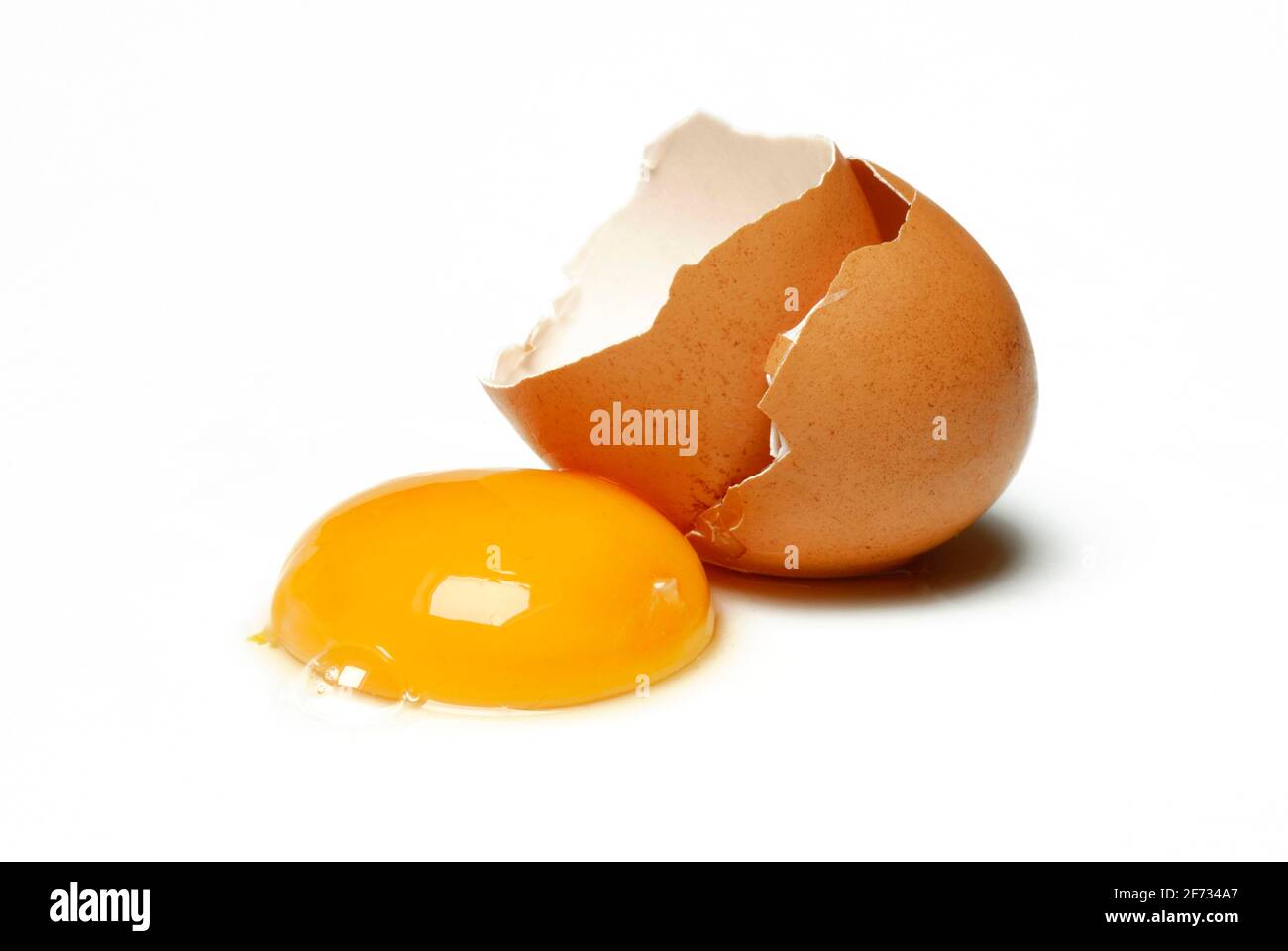 Egg yolk, egg shells, egg, egg shell, hen's egg, chicken egg Stock Photo