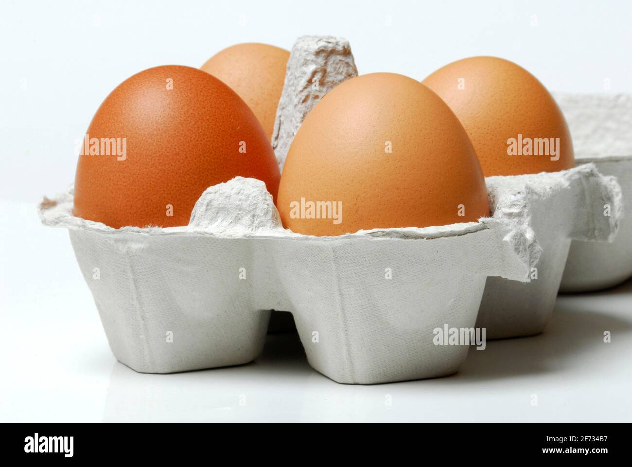 Brown hen's eggs, hen's eggs, chicken egg, organic Stock Photo
