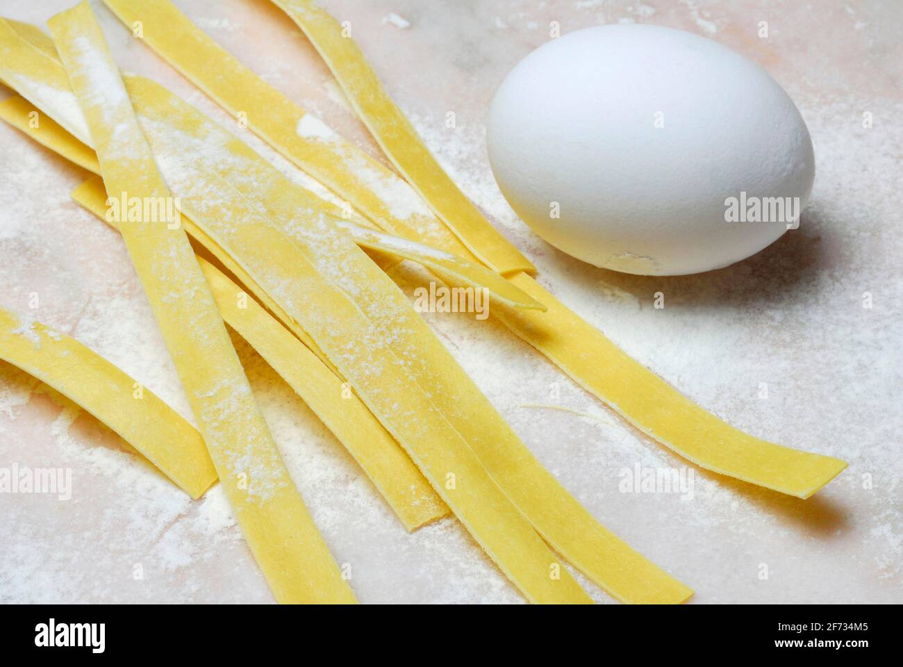 Tagliatelle and hen's egg, ribbon noodles, pasta, hen's egg, hen's eggs