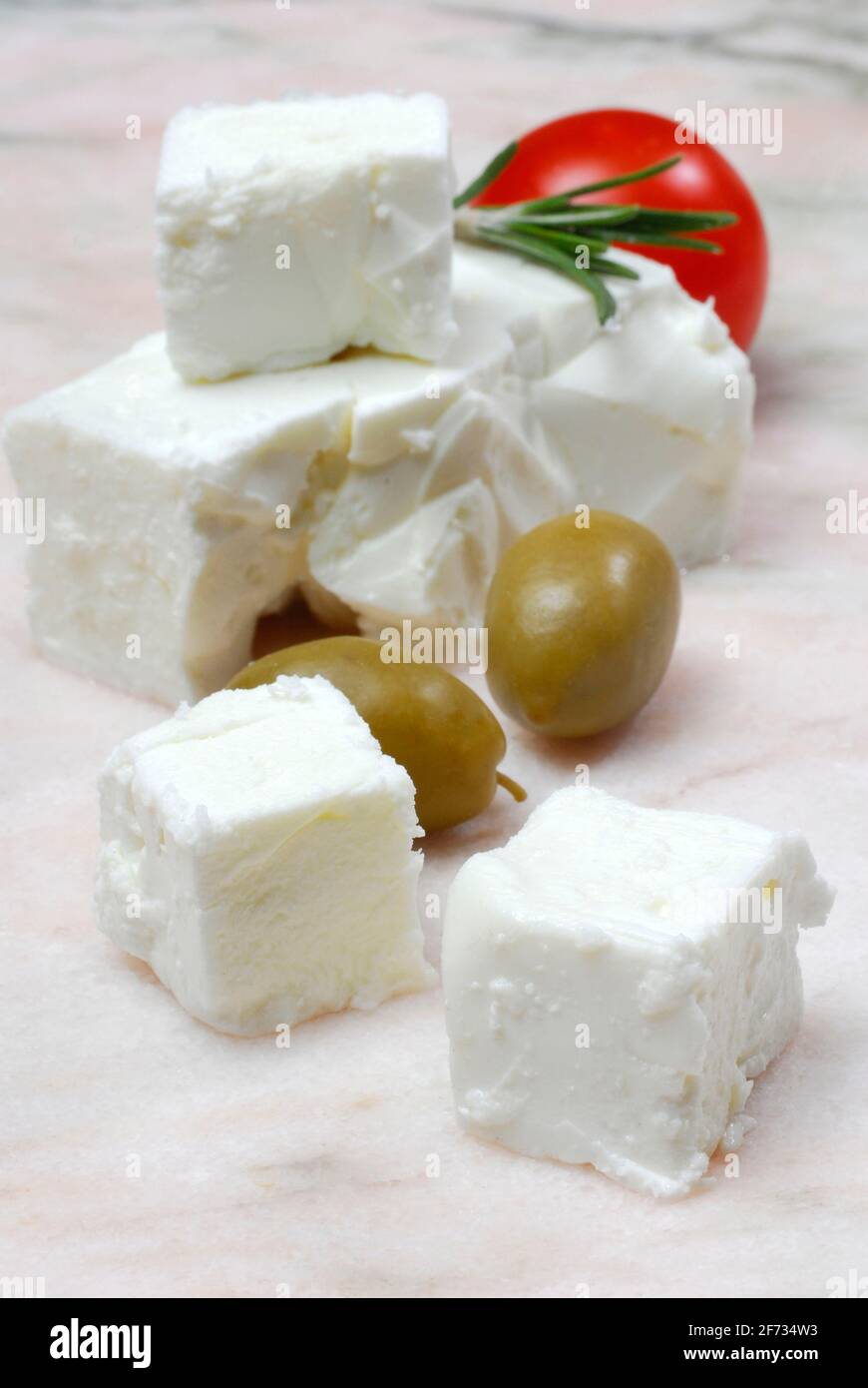 Feta, feta cheese, sheep cheese, brine cheese, sheep cheese, feta cheese, brine cheese Stock Photo