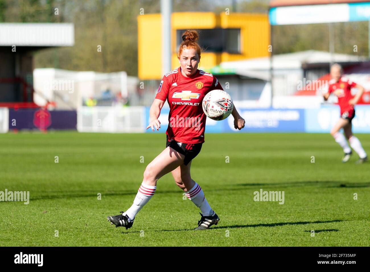 Crawley, UK. 4th April, 2021. Martha Harris *** during the Brighton and Hove Albion vs Manchester United WSL match at Broadfield Stadium, Crawley, England on the 4th of April 2021. Picture by Jamie Evans Credit: Jamie Evans-uk sports images ltd/Alamy Live News Stock Photo