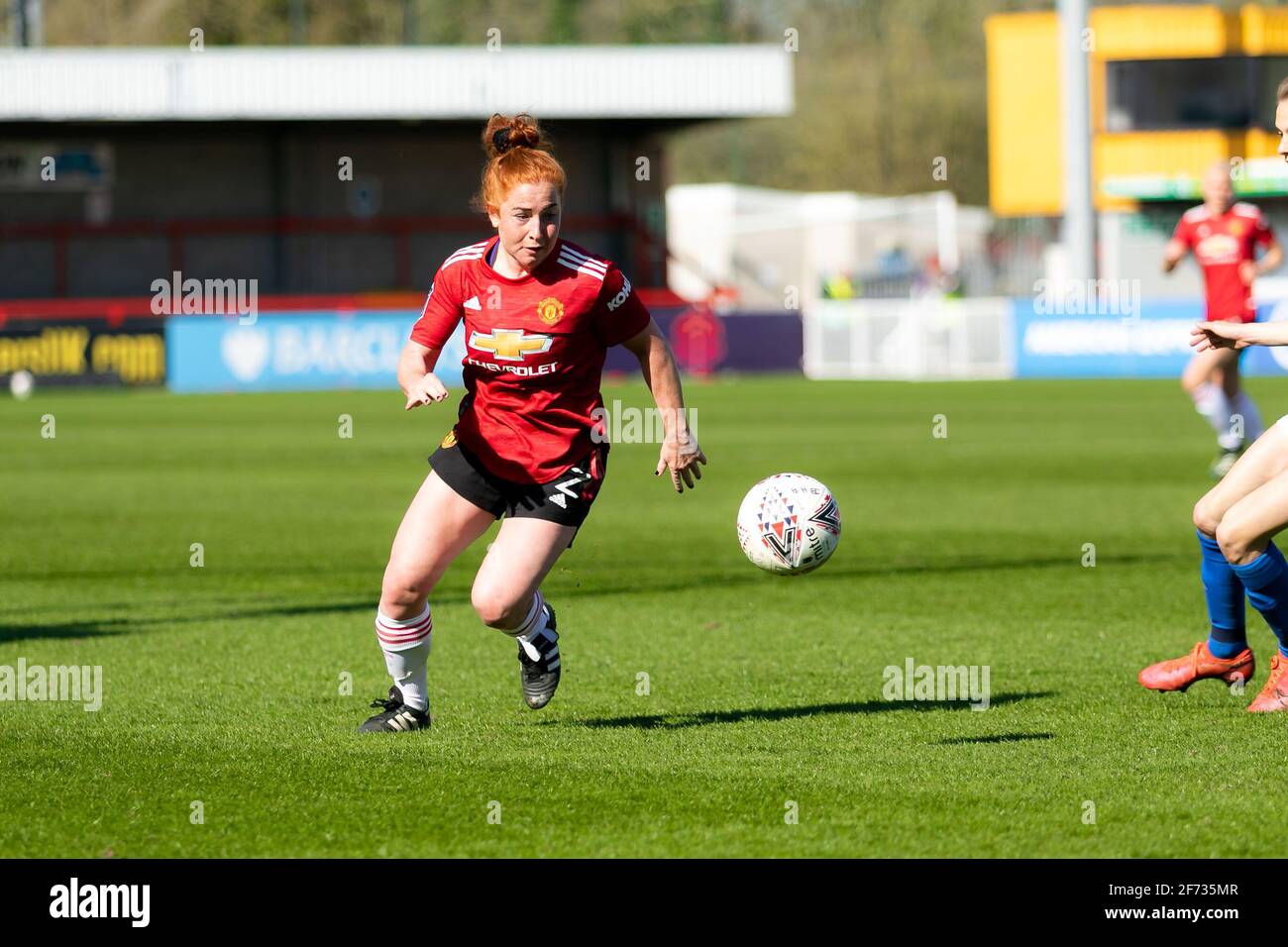 Crawley, UK. 4th April, 2021. Martha Harris *** during the Brighton and Hove Albion vs Manchester United WSL match at Broadfield Stadium, Crawley, England on the 4th of April 2021. Picture by Jamie Evans Credit: Jamie Evans-uk sports images ltd/Alamy Live News Stock Photo