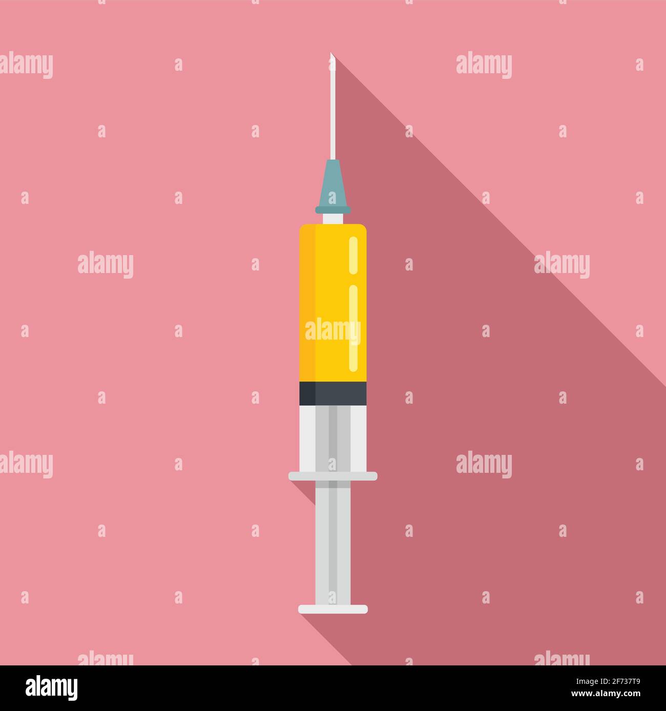 Measles syringe icon, flat style Stock Vector