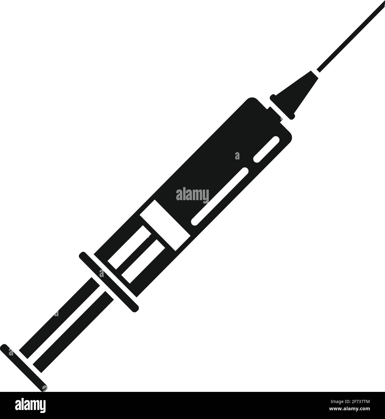 Measles syringe icon, simple style Stock Vector