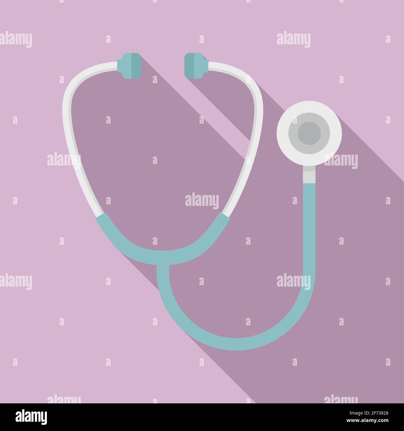 Stethoscope icon, flat style Stock Vector Image & Art - Alamy