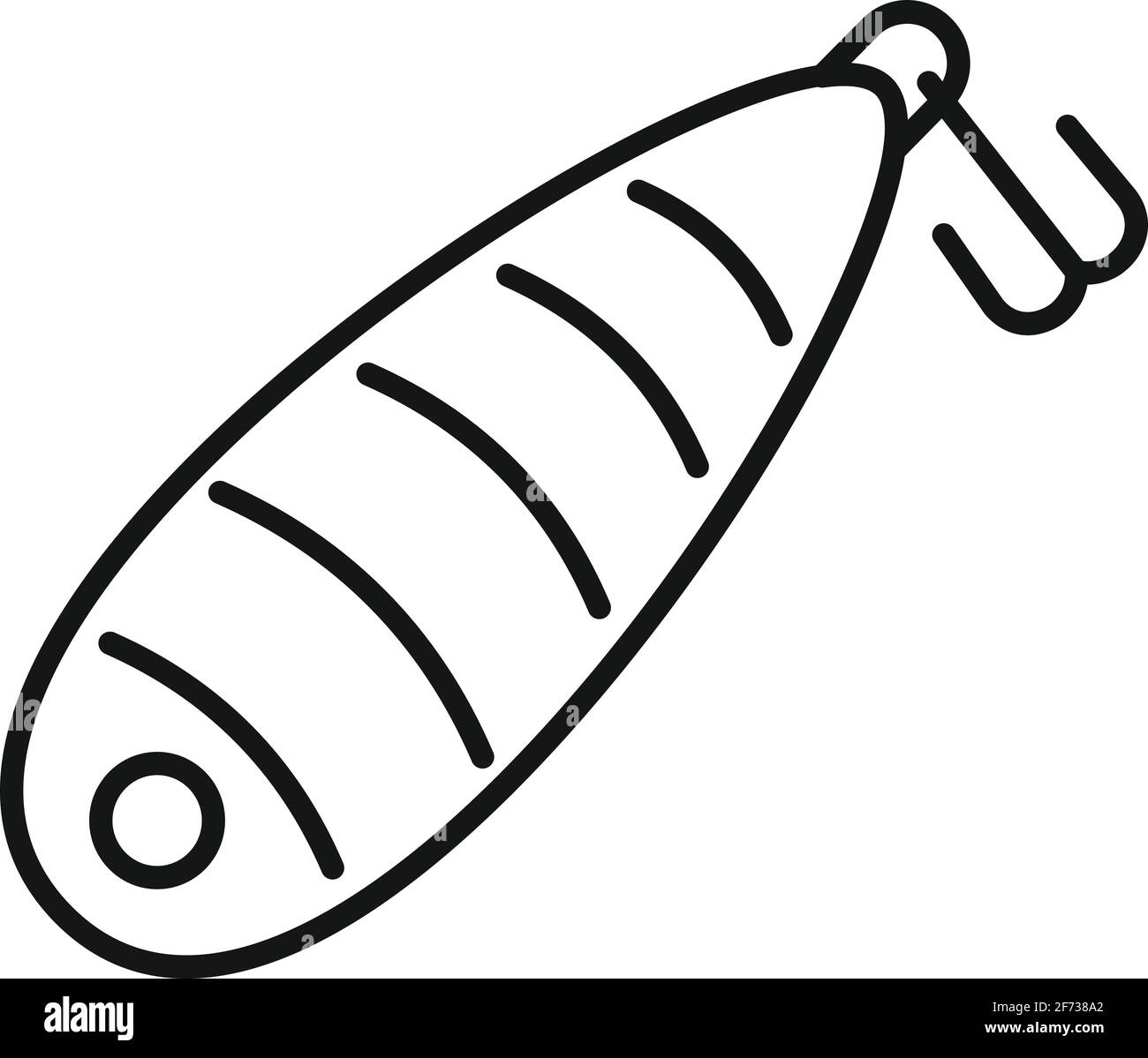 Fish bait lure icon, outline style Stock Vector