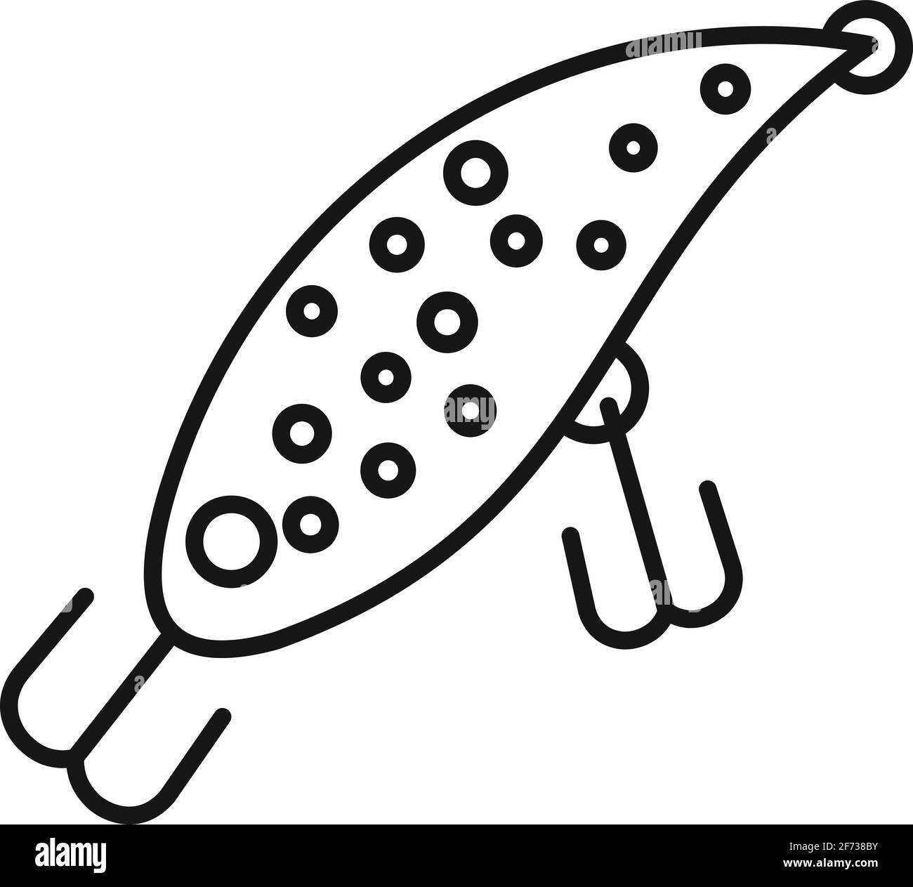 Fish bait diving icon, outline style Stock Vector