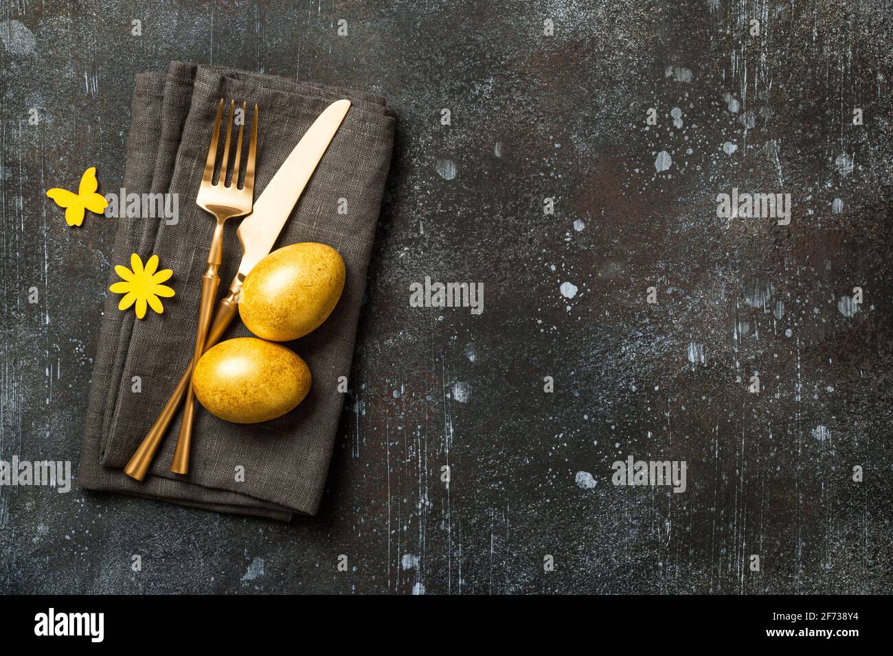 Easter setting table Stock Photo
