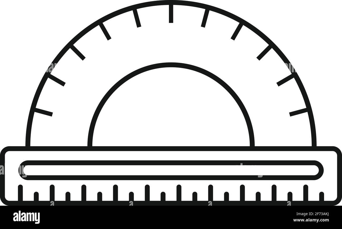 Protractor icon, outline style Stock Vector Image & Art - Alamy