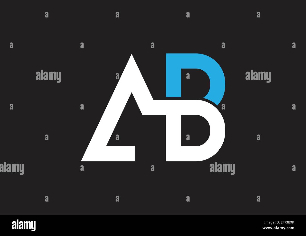 Initial Monogram Letter AB Logo Design Vector Template. Stock Vector