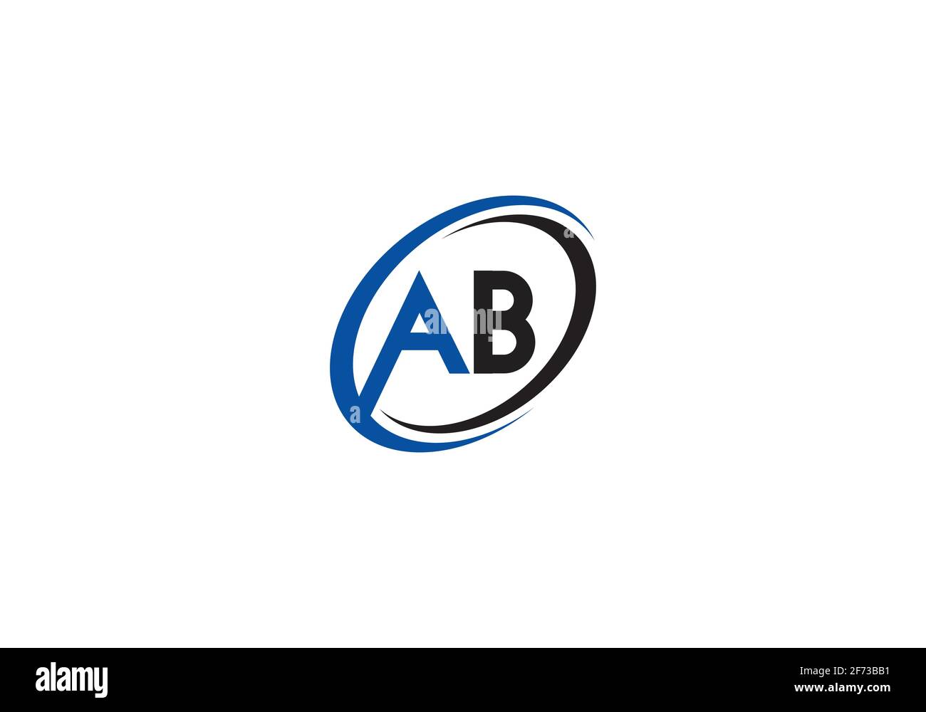 Initial Monogram Letter AB Logo Design Vector Template. Stock Vector