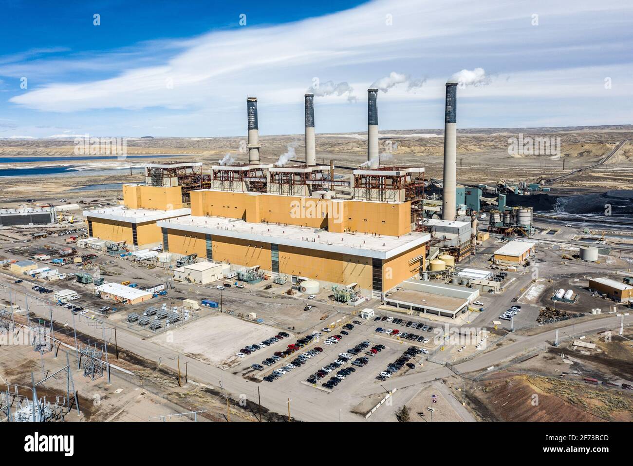 Jim Bridger Power Plant, coal powered, Point of Rocks, Wyoming, USA