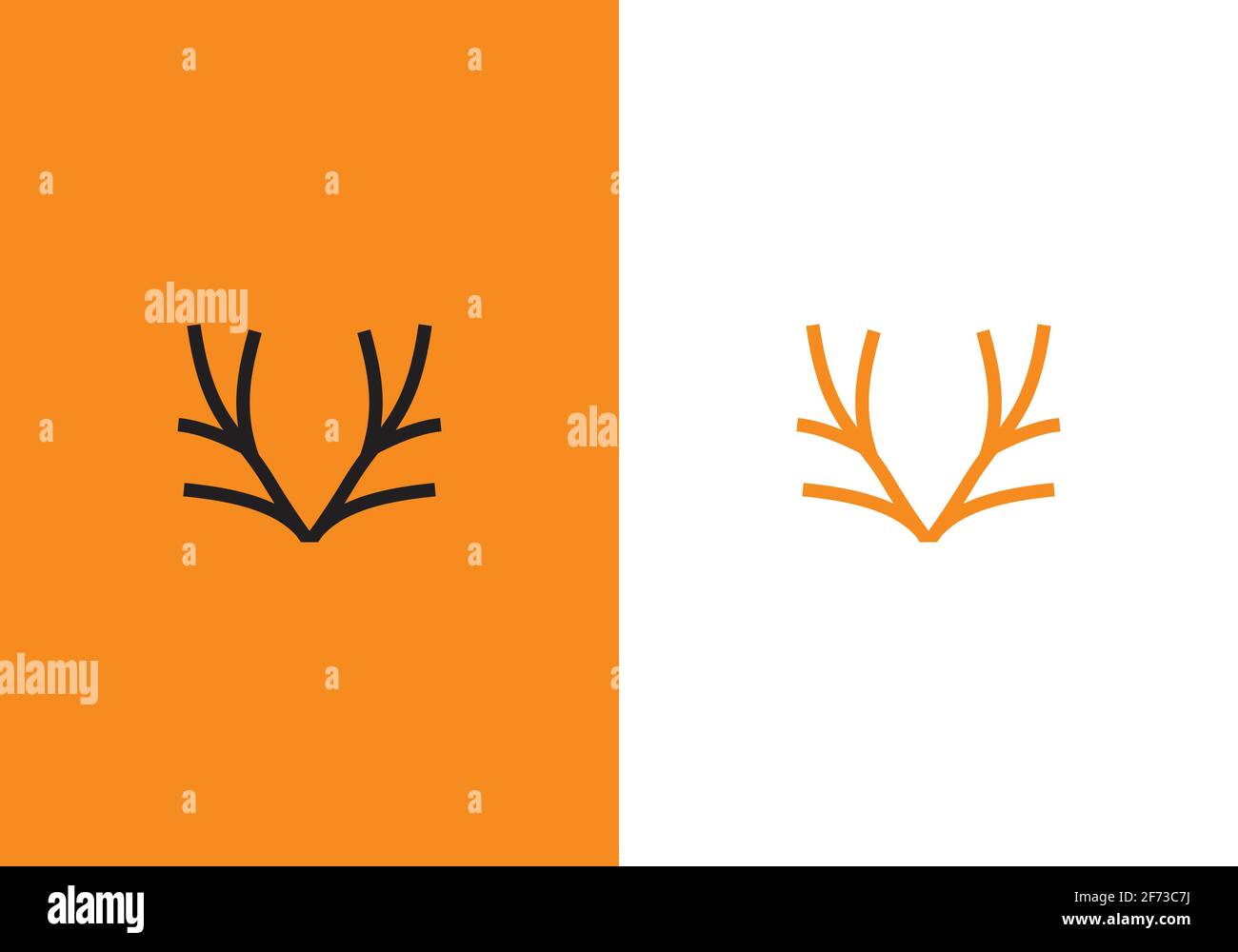 Deer Head Icon Logo vector template image Stock Vector