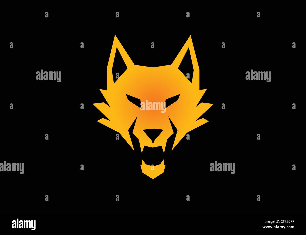Fox logo template. flat and line art style icon collection Stock Vector