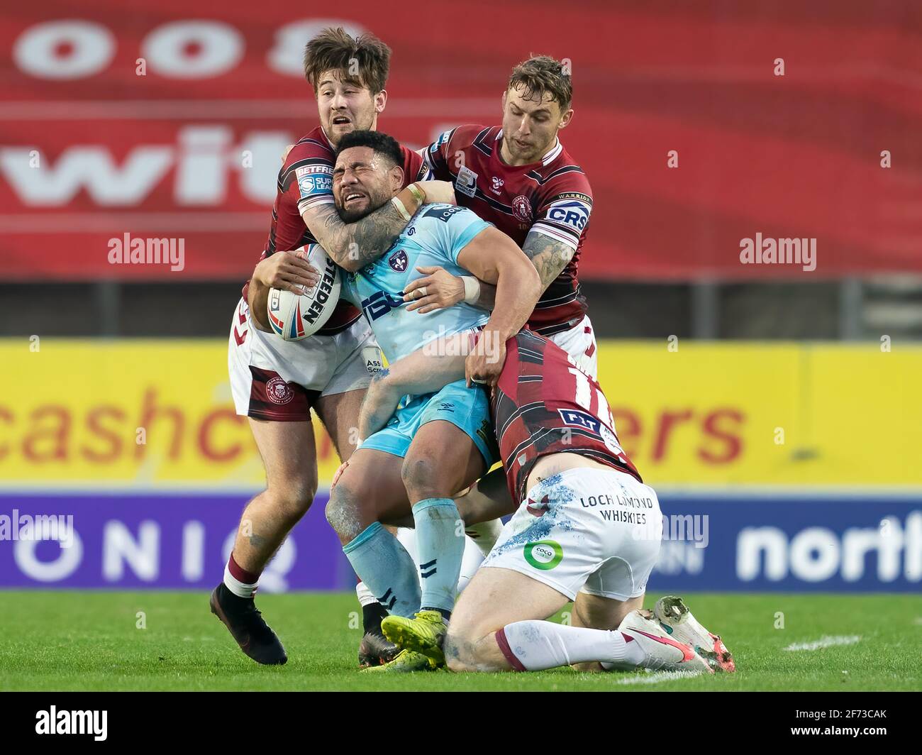 Wigan Warriors vs Wakefield Trinity Wakefield Trinity's Kelepi Tanginoa