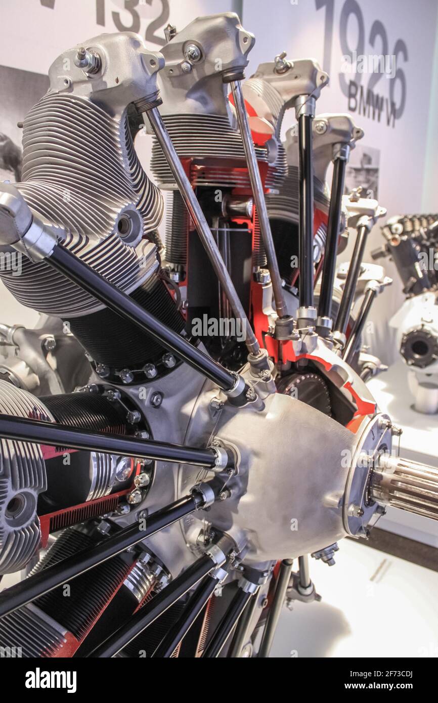 Germany, Munich April 27, 2011 BMW 132 piston starshaped 9cylinder
