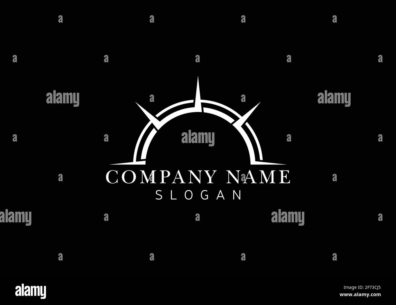 Creative Compass Concept Logo Design Template. Compass Logo sign and symbol. Stock Vector