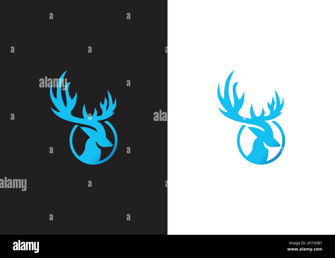 Deer head logo and icon design hi-res stock photography and images - Alamy