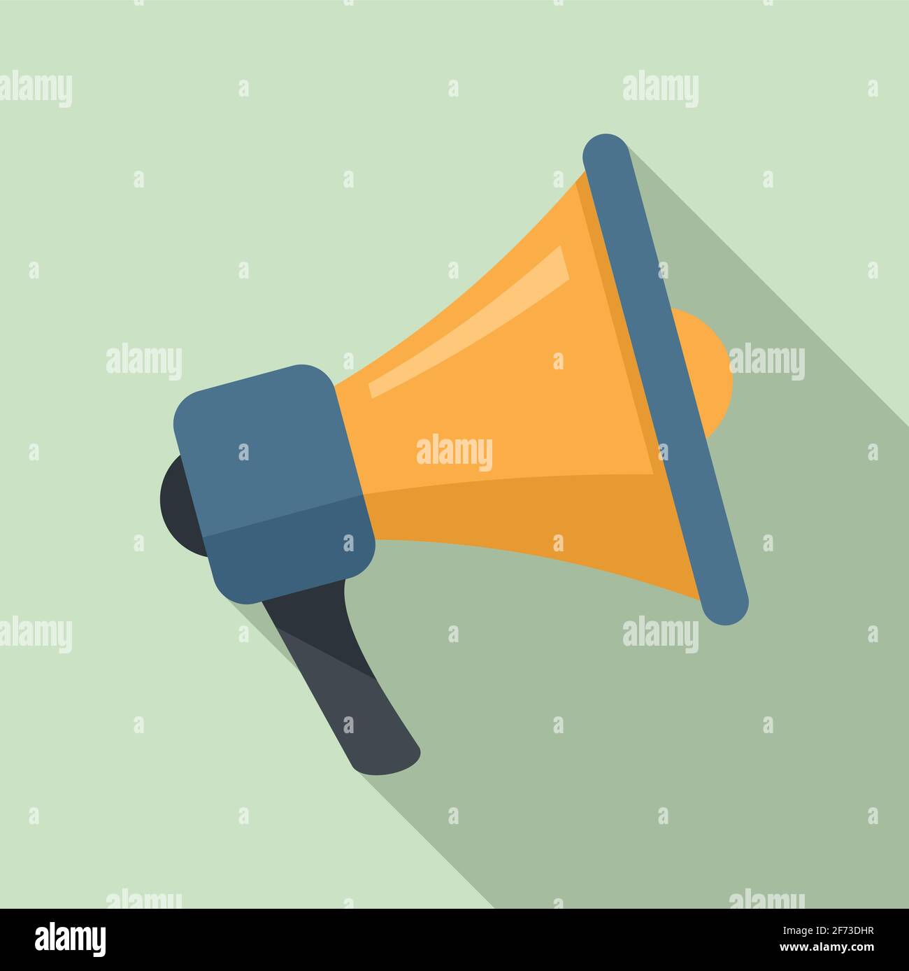 Megaphone linguist icon, flat style Stock Vector
