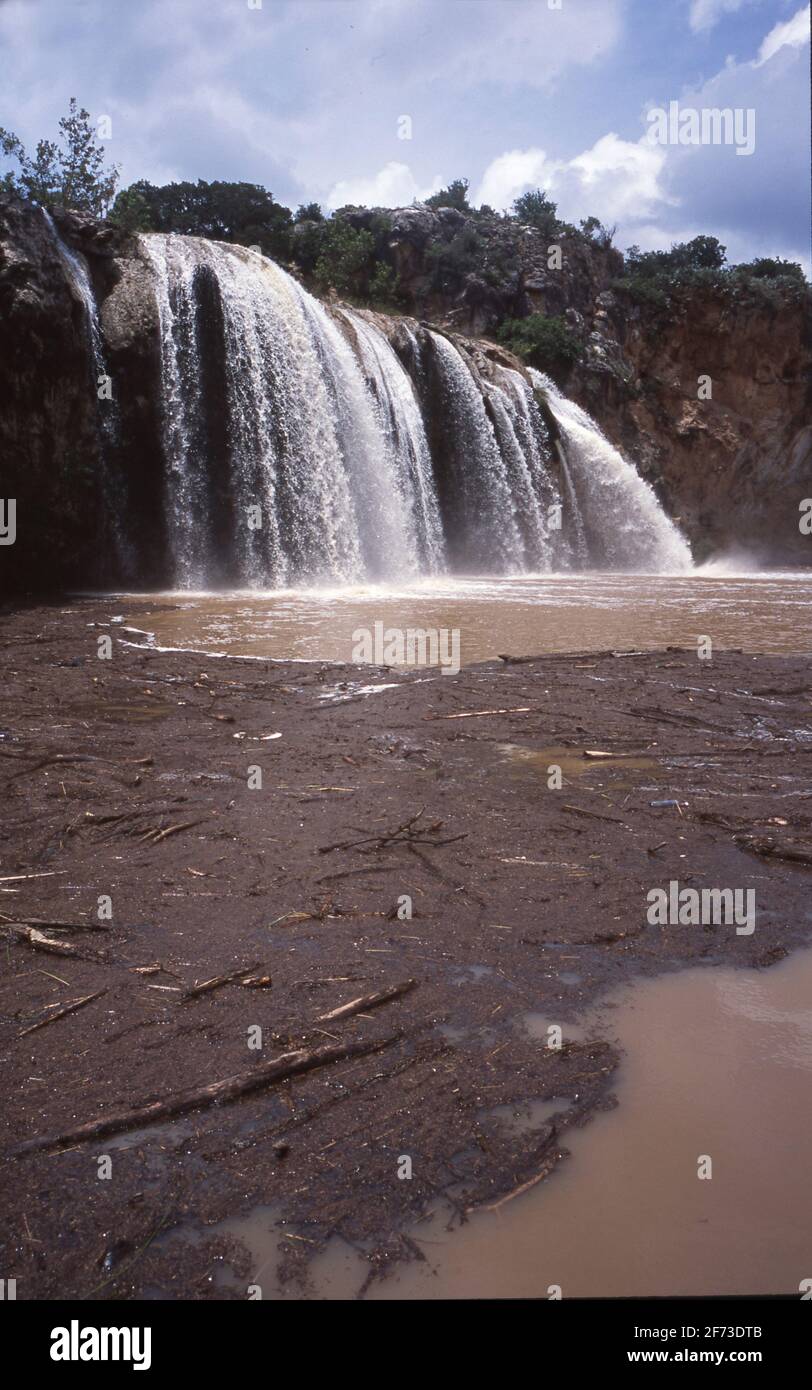 Rainswollen Fall Creek Falls flows into Lake Buchanan after heavy