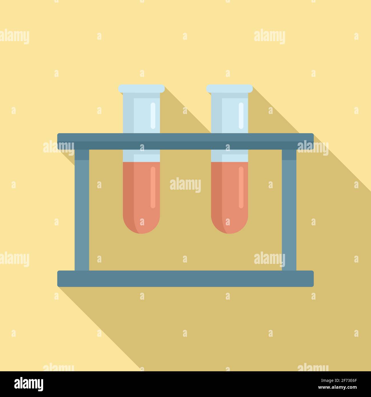 Test tubes stand icon, flat style Stock Vector