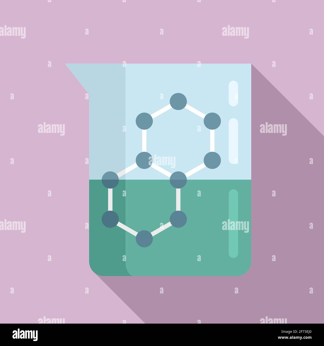 Chemistry flask formula icon, flat style Stock Vector Image & Art - Alamy