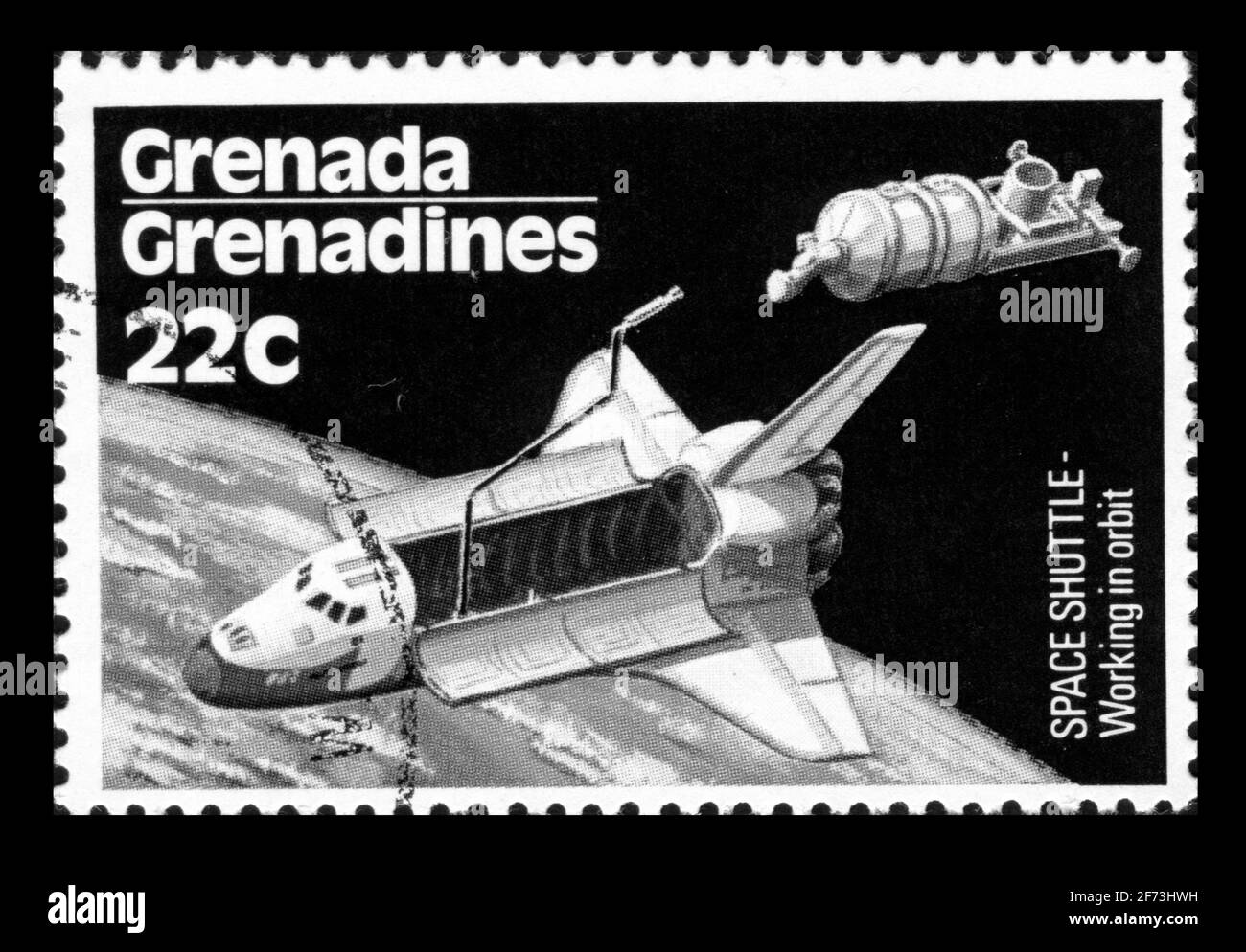 Stamp print in Grenada,space Stock Photo Alamy