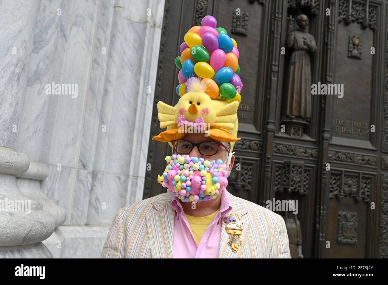 Easter hat and mask decorated 