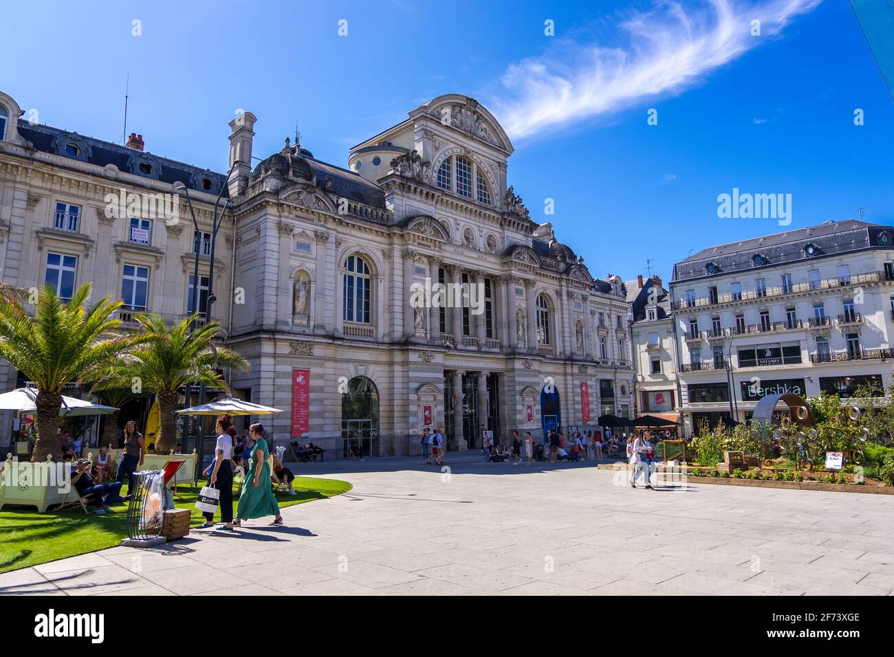 Angers, France - August 23, 2019: Grand Theater on Place du Ralliement  Square in the city center of Angers in Maine et Loire department in France  Stock Photo - Alamy