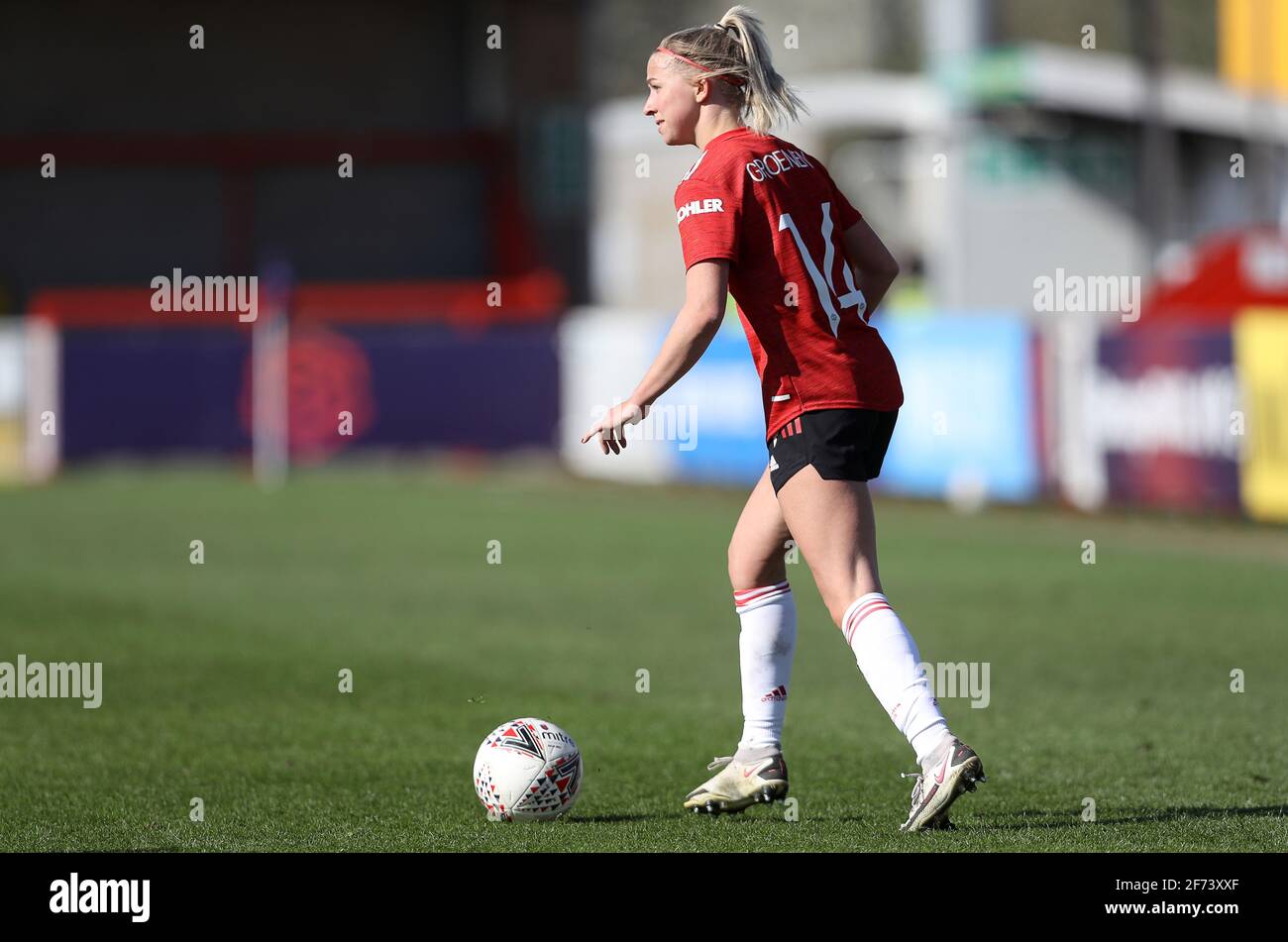 Crawley UK. 4th Apr 2021. Jackie Groenen of Manchester United