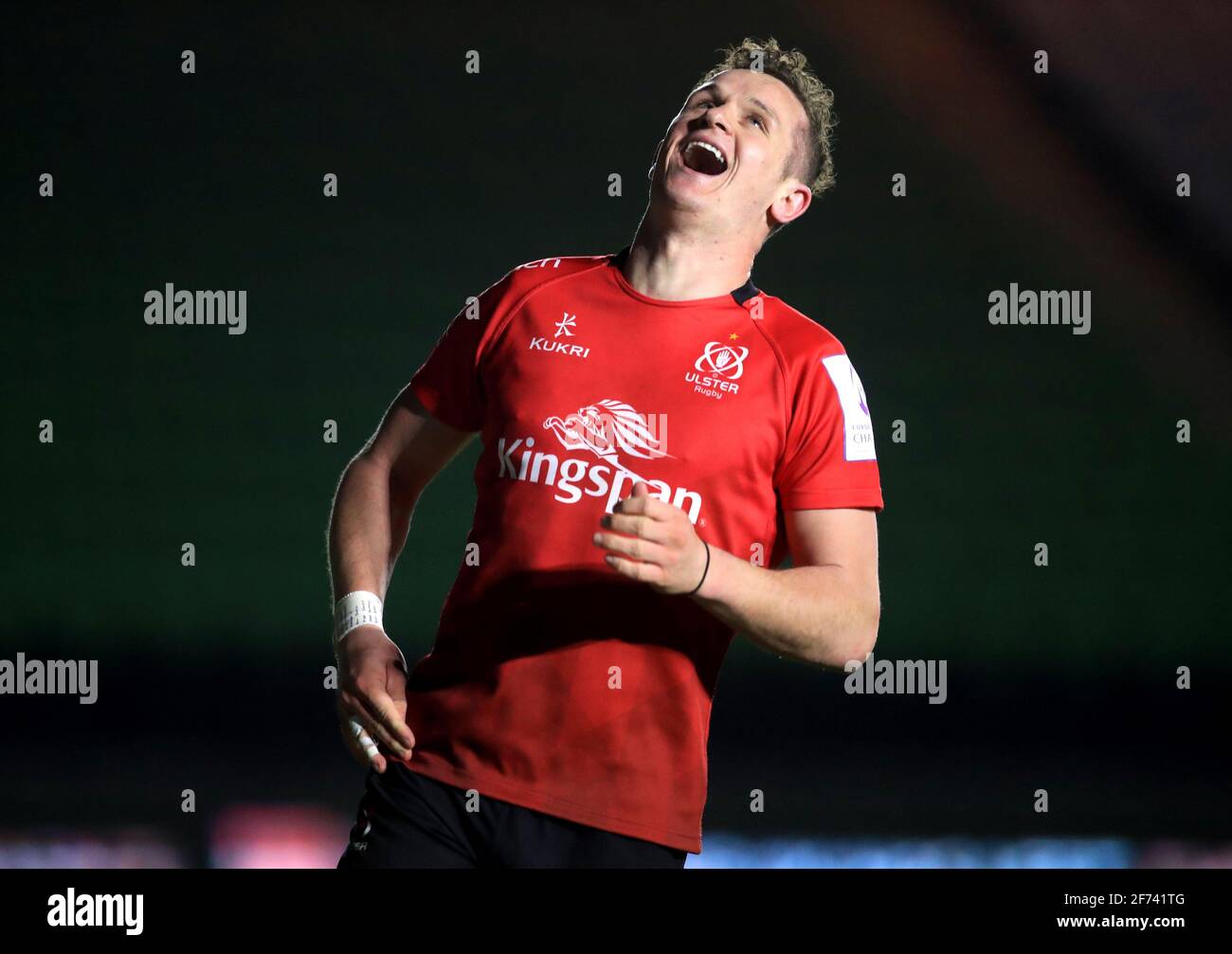 Ulster Rugby's Billy Burns celebrates scoring his side's sixth try of