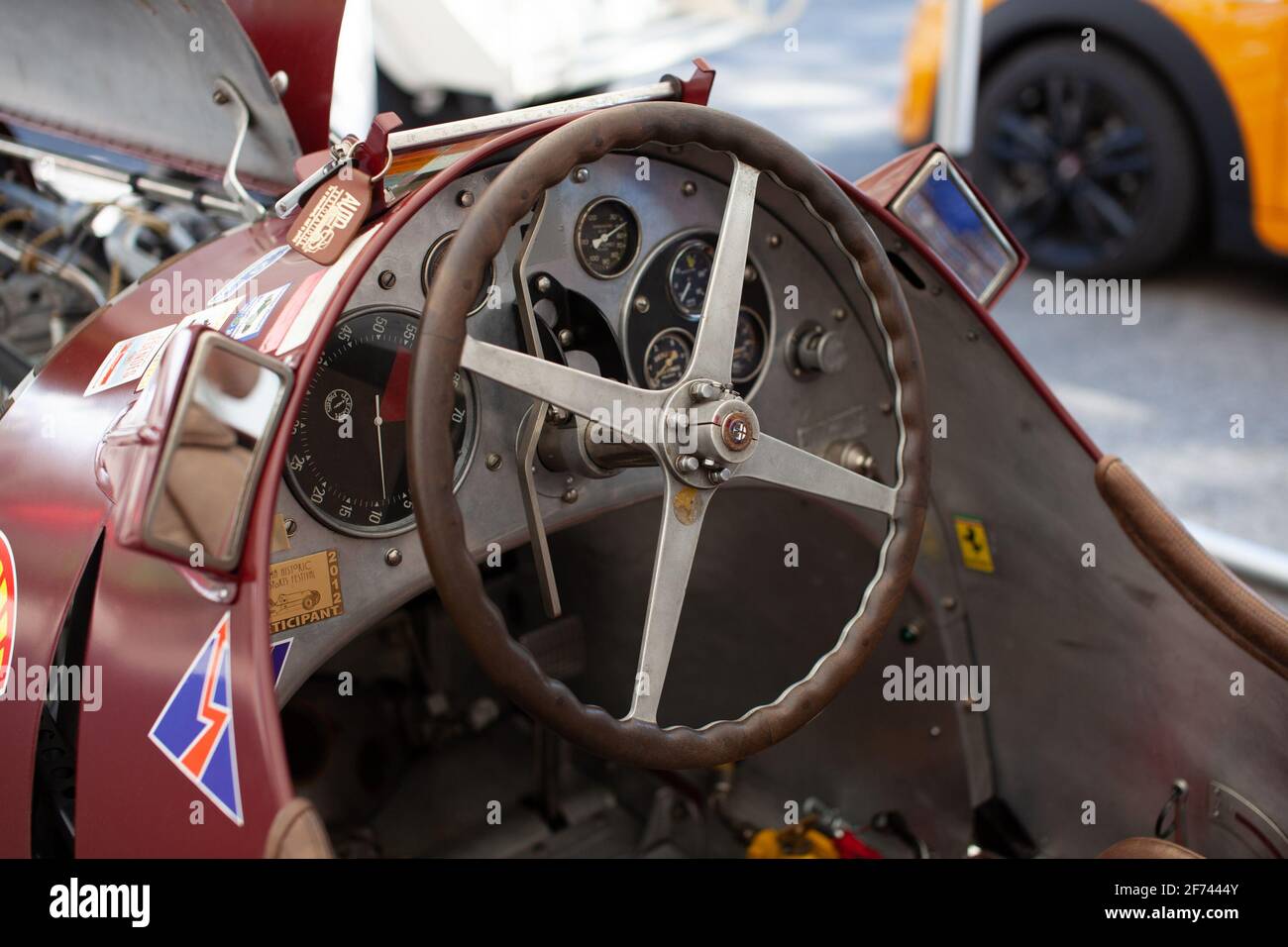 Race car at Mont-Tremblant race track, owned by Lawrence Stroll, Quebec, Canada Stock Photo