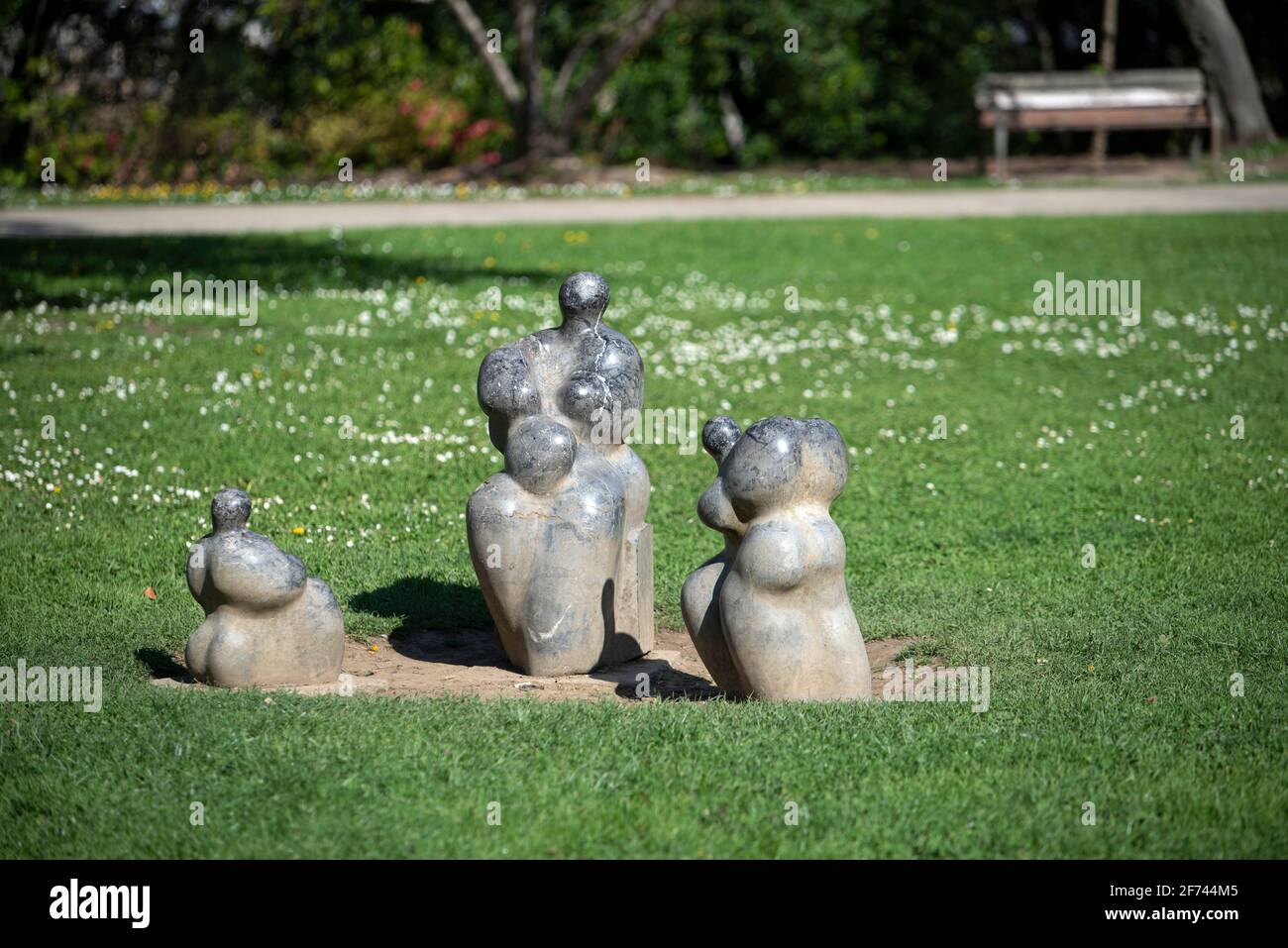 stone sculptures in the garden Stock Photo Alamy