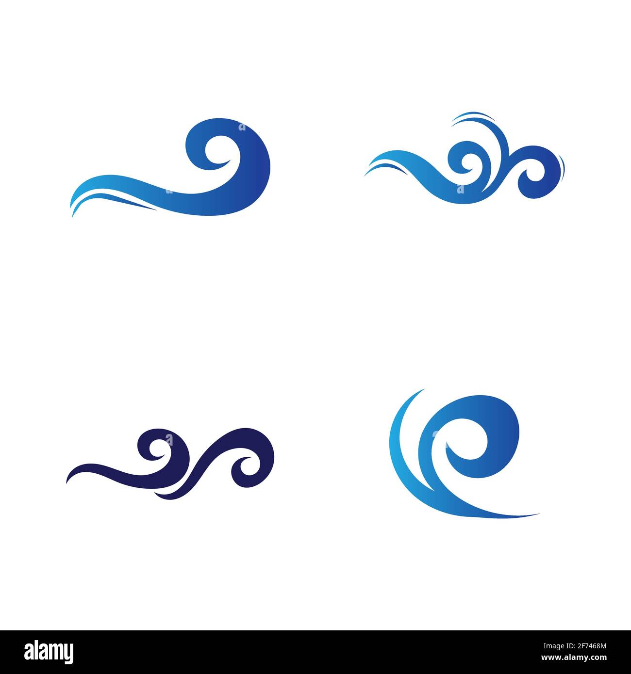 Ocean Wave Logo vector illustration design Template - Vector Stock Vector