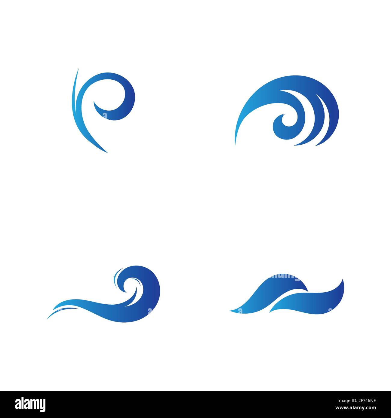 set of Ocean Wave Logo vector illustration design Template - Vector ...