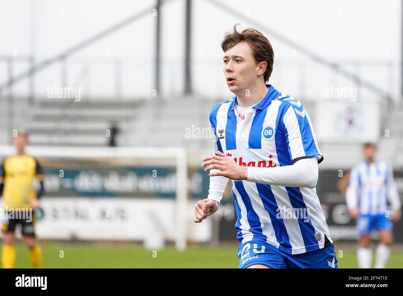 Horsens, Denmark. 04th Apr, 2021. Mads Frokjaer-Jensen of OB seen during  the 3F Superliga match between AC Horsens and Odense Boldklub at Casa Arena  in Horsens. (Photo Credit: Gonzales Photo/Alamy Live News