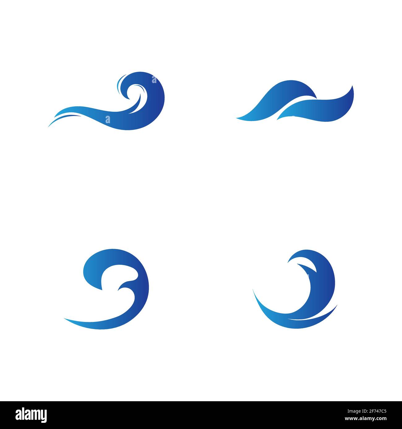 set of Ocean Wave Logo vector illustration design Template - Vector ...