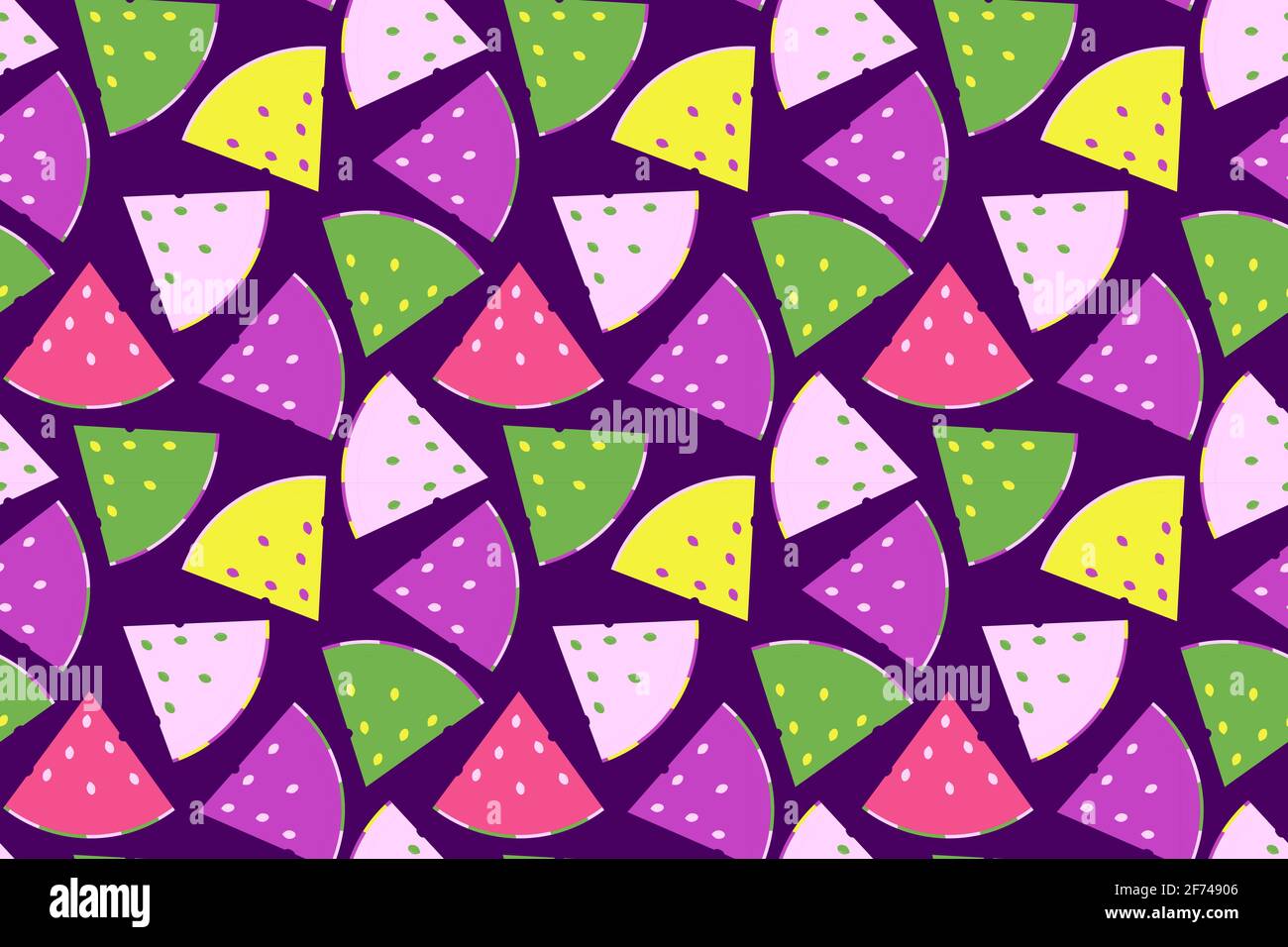 Bright watermelon vector seamless pattern Stock Vector