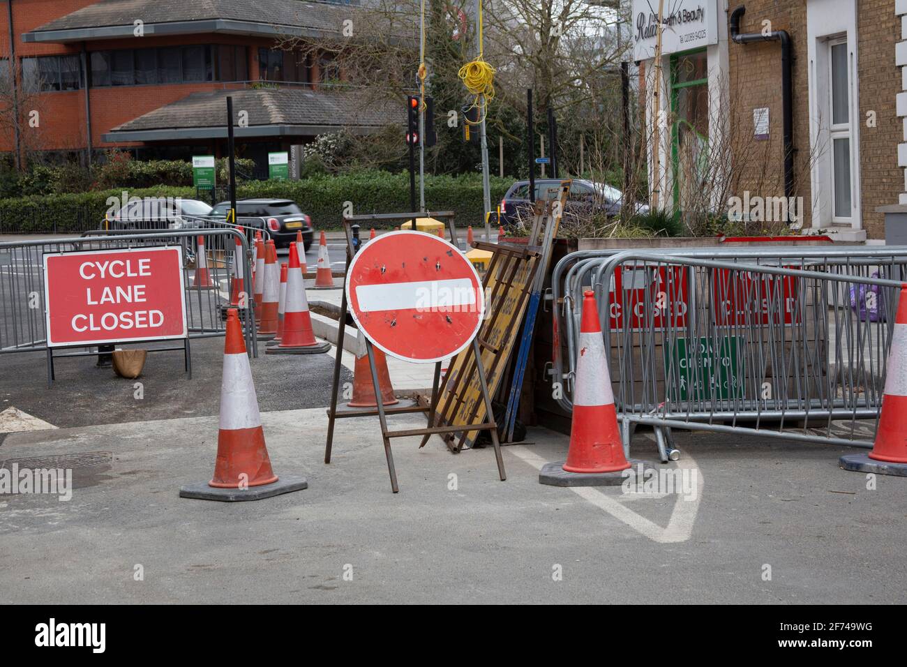 The reconfiguration of traffic flow on Wellesley Road junction with A