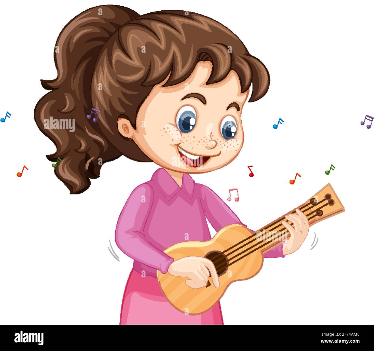 A girl cartoon character playing ukulele illustration Stock Vector Image & Art - Alamy A girl cartoon character playing ukulele illustration Stock Vector Image & Art - Alamy